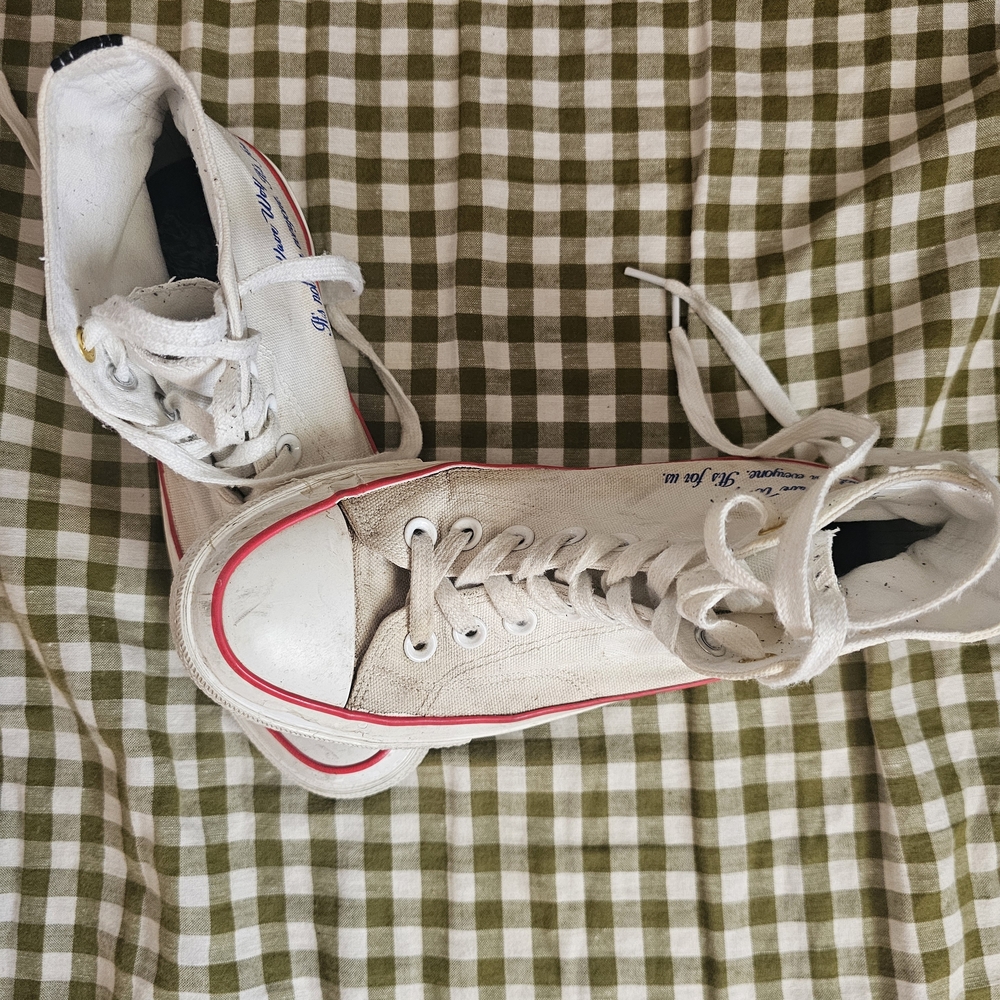 Darc Sport White High-Tops with Red Accents